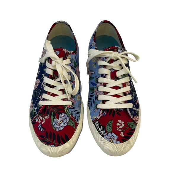SeaVees Women's Monterey Sneaker Flower Patchwork Poplin Twill Sz. 6.5 - Picture 4 of 8